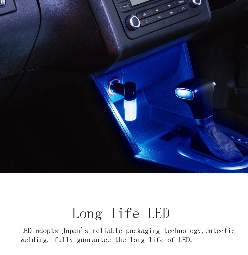 Творческий Внутренние светодиодные лампы 12V автомобильные сигареты светильник er светильник светодиодный лампы Авто Синий светильник атмосфера светильник s Декор QP096