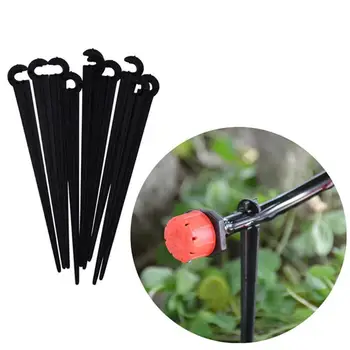 

50pc Hook Fixed Stems Support Holder for 4/7 Drip Irrigation Water Hose Irrigation Water Hose Drop Watering Kits Garden Supplies