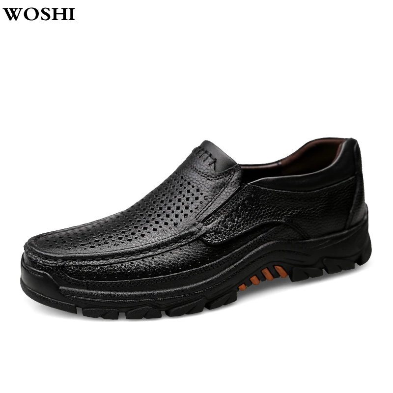 

Men Shoes Leisure Men genuine Leather Shoes hole Slip-on Fashion soft Comfortable Men Loafers Moccasins shoes Sapato Masculino 5