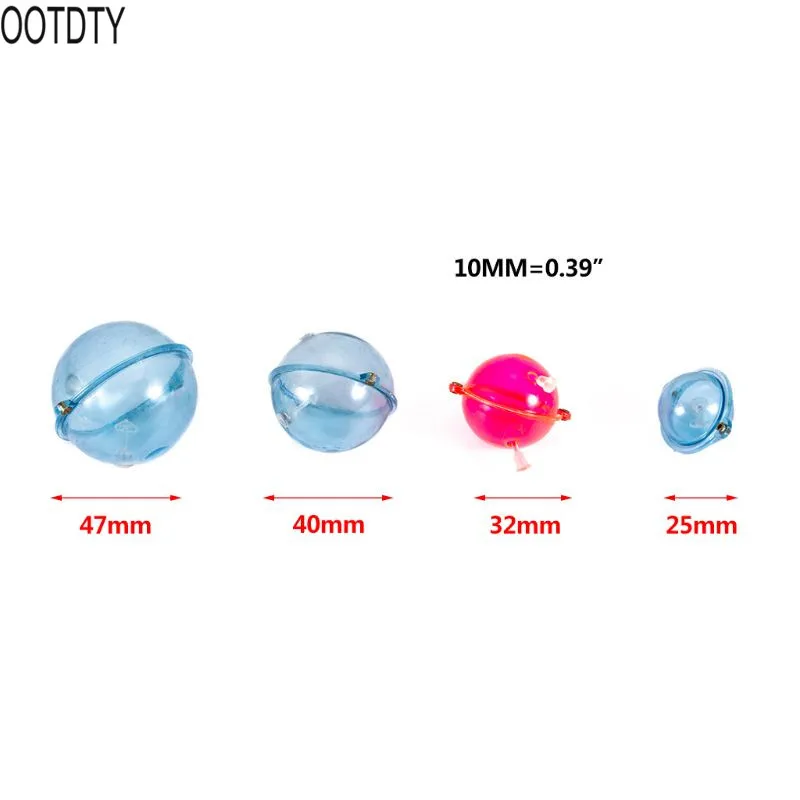 5 шт./компл. рыболовный поплавок ABS Пластик шарики водный шар пузырь плавает снасти морской рыбалки, времяпрепровождения на улице аксессуары синий и красный цвета 25/32/40/47 мм
