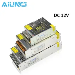 DC12V 5A 10A 15A 20A 30A Трансформаторы освещения Светодиодный драйвер Мощность адаптер для Светодиодные ленты Выключатель света Питание 60 W 120 W 240 W