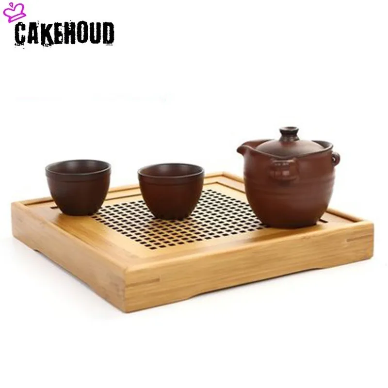 CAKEHOUD бытовой бамбуковый чайный поднос китайский кунг фу столик твердый
