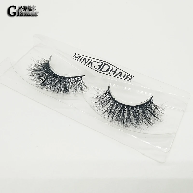 GLAMAR 1 пара высокое качество 3D 100% норковые ресницы натуральные длинные ручная