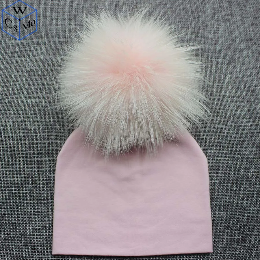 

Raccoon PomPom Hat Newborn Hat Baby Cotton Hat Girl Boy 0-2Years Kids Toddler Infant Beanie Knit Spring Autumn Winter Cap