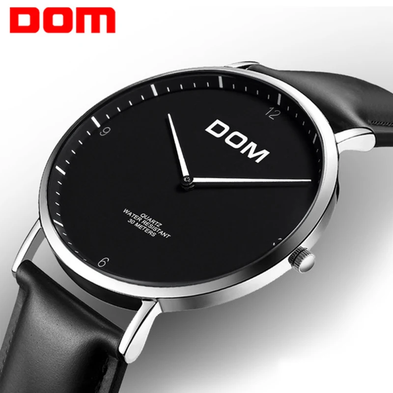 

DOM Lover Watch Mesh steel Ultra Thin Business Causal Quartz Watches Top Brand Luxury leather Wrist watch Women relogio feminino