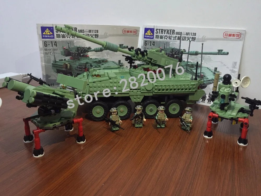 Kazi STRYKER MGS M1128 коллекция танков серии Транс игрушки 1:21 колесных мобильных