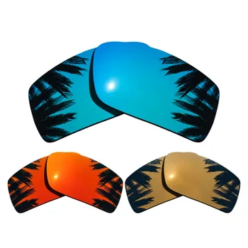 

(Blue+Orange Red+Bronze Gold Mirrored Coating) 3-Pairs Polarized Replacement Lenses for Gascan Frame 100% UVA & UVB Protection