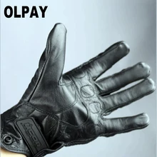 

Motocross Gears Retro Waterproof Gloves Motorcycle Winter Full Finger Gloves Leather For Racing Skiing For Guanti Moto Racing