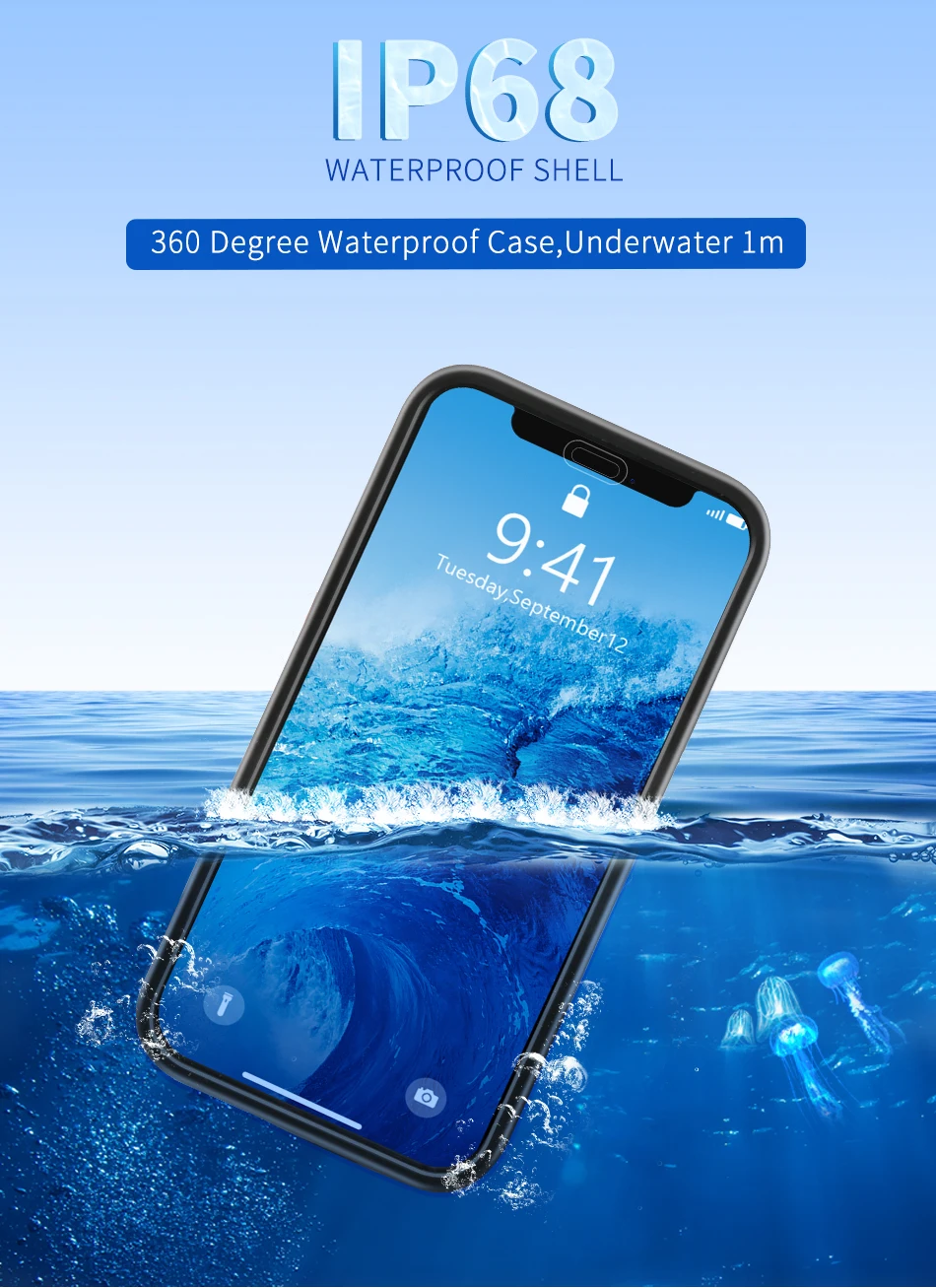 Ip68 Waterproof Case For Iphone X Xr Xs 