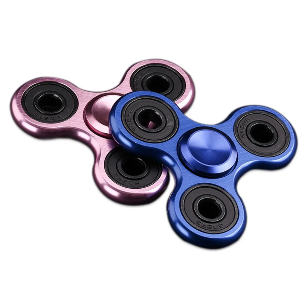 Fidget Tri Spinner Spinner Metal Cobre Agita Brinquedo Sensorial EDC Mão Spinner Para O Autismo Crianças COM TDAH/Adulto Engraçado Brinquedos Stress Relief