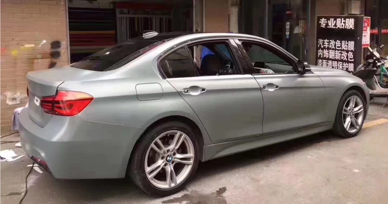 Satin Cement Grey Vinyl Film Wrap-1