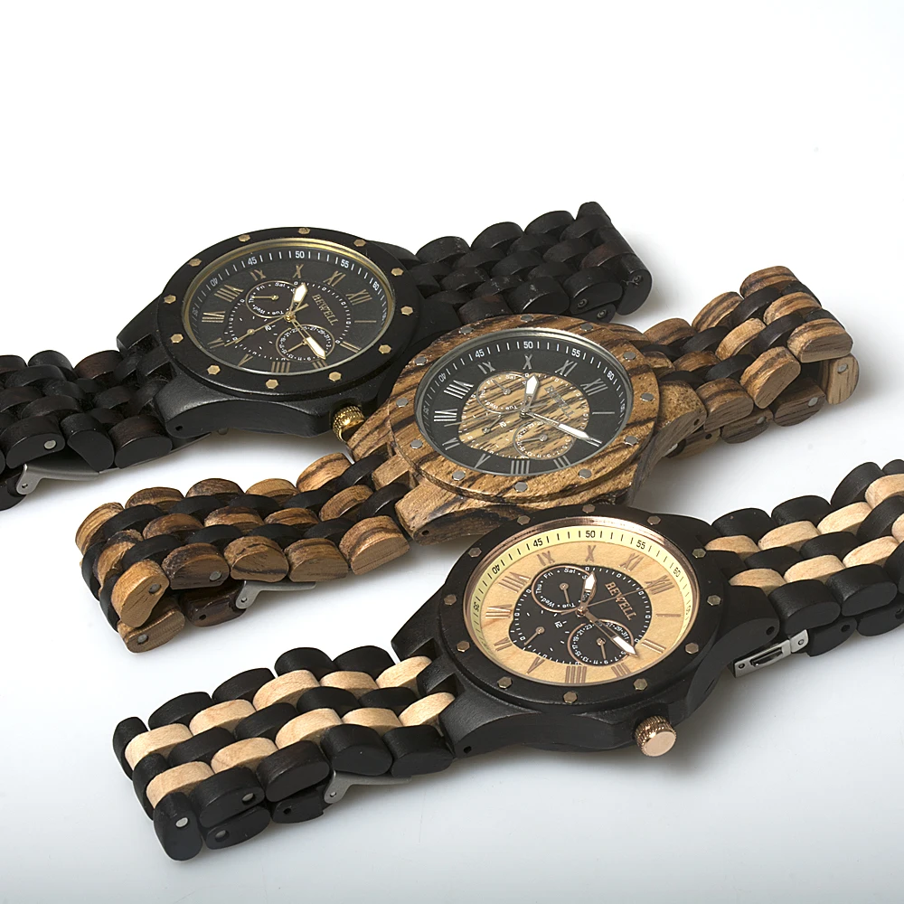 BEWELL WOODEN WATCH