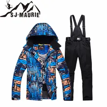 Лыжный костюм для мужчин, лыжный и сноубордический комплекты, теплый водонепроницаемый ветрозащитный сноуборд, флисовая куртка+ брюки, зимние костюмы для мужчин