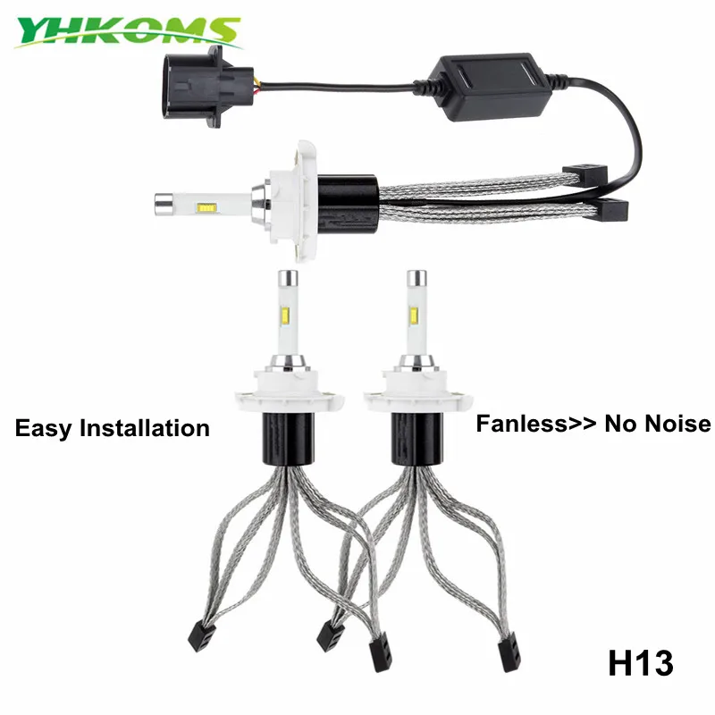 Автомобильные светодиодные лампы YHKOMS H13 H4 H7 H8 H11 9005/HB3 9006/HB4 6000 К|h7 led bulb|led bulbs h8bulb h8 |