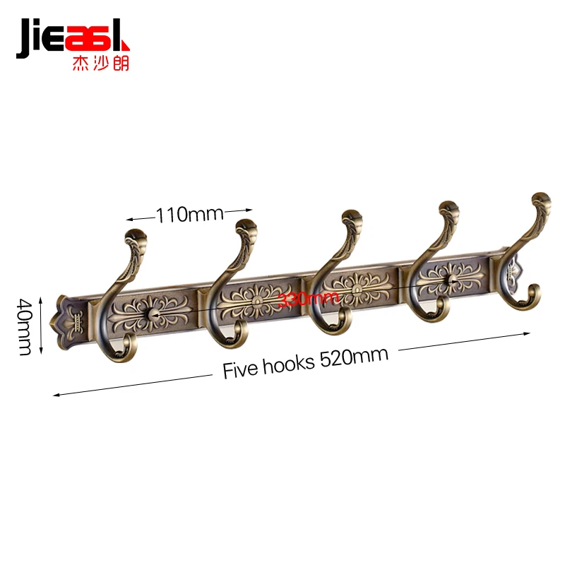 Винтажные настенные крючки Крючки для подвески вешалка для ванной комнаты Крючок для халата настенная вешалка для полотенец роскошные вешалки аксессуары для ванной комнаты бронза
