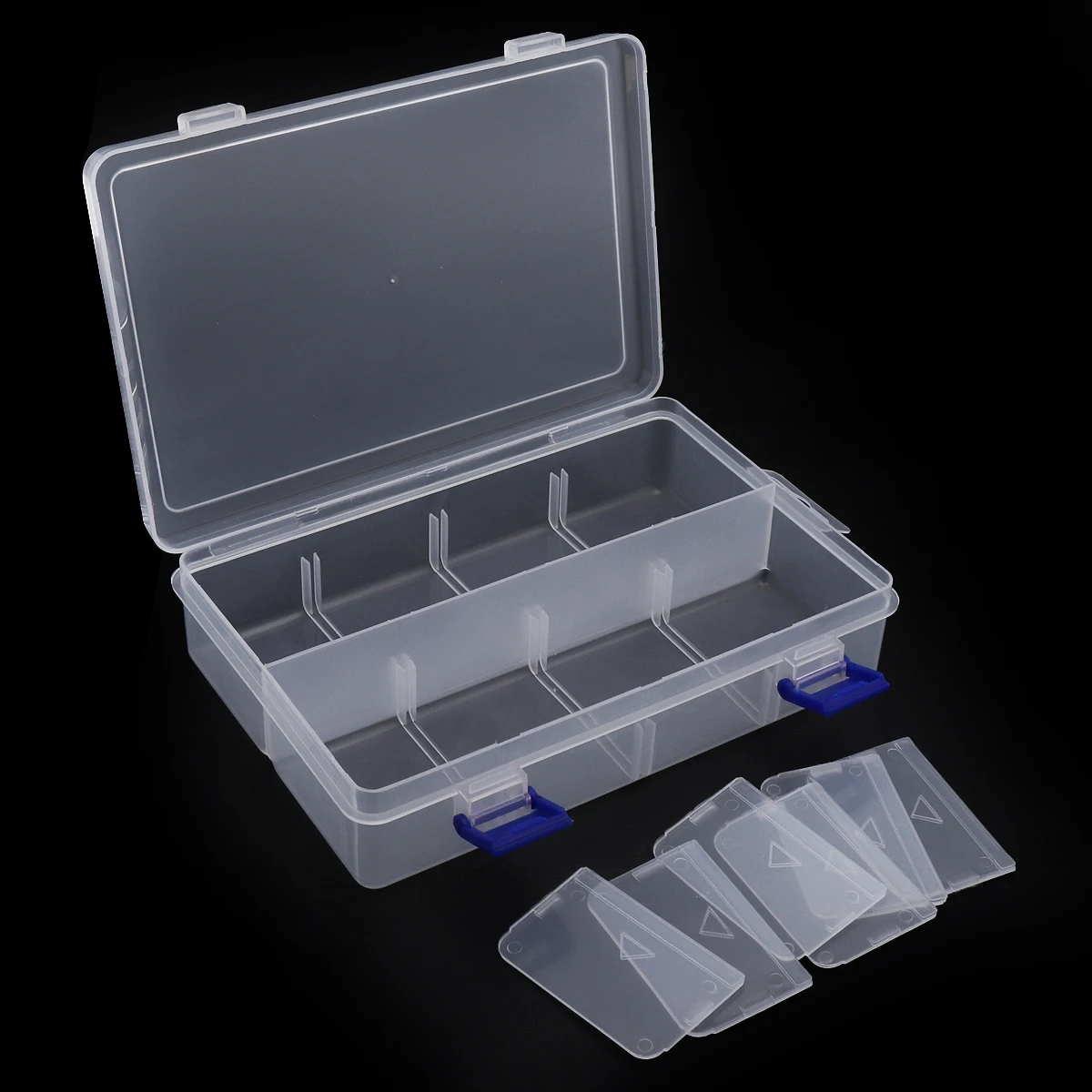 

8 Grid Double buckle Transparent Plastic Storage Box Detachable Hardware Tool Box Jewelry box miscellaneous box Assortment Box