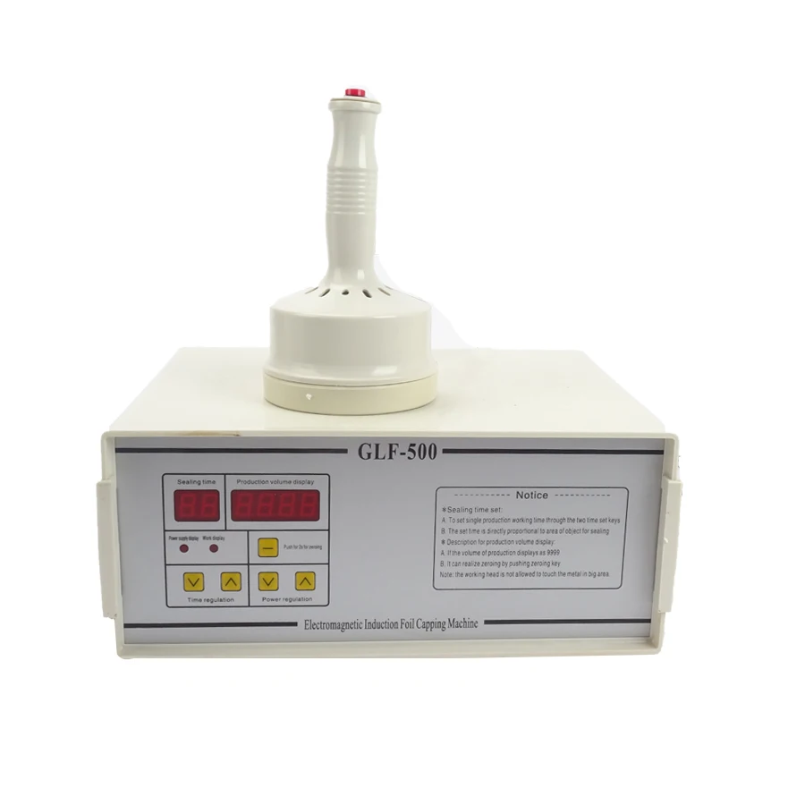 

GLF500 aluminum foil sealing machine electromagnetic induction sealing machine Fast work Continuous Induction Sealer