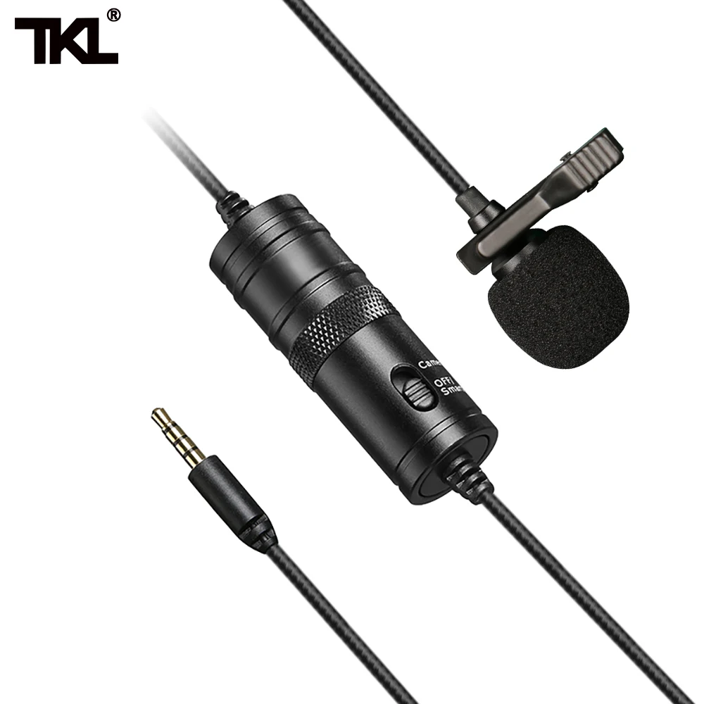 

TKL BY-M1v2 Update Version Lavalier Microphone Condenser Mic Recorder For Audio Video Phone IPhone Xs Max
