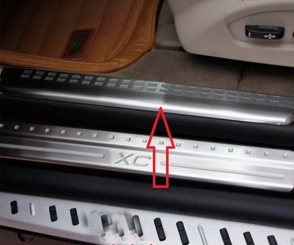 Нержавеющая сталь внутри порога Накладка для Volvo XC60 2014 2016|volvo xc60 2016|plate doorplate stainless