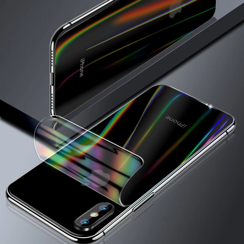 

Aurora Gradient Screen Protector For iPhone X Xr Xs Max 7 8 6S Plus Back Clear Soft Film For Samsung S8 S9 Plus Note8 Note9 Flim