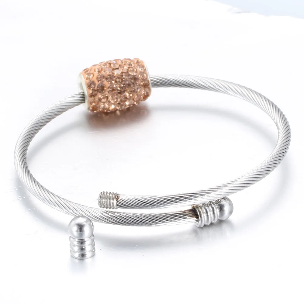 Сменные DIY браслеты для женщин модные ювелирные изделия из нержавеющей стали