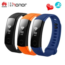 Смарт-браслет huawei Honor Band 3 для плавания 5ATM 0,9" OLED экран Сенсорная панель монитор сердечного ритма Push Message