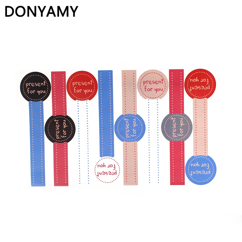 DONYAMY 80 шт. красочный подарок для вас длинный леденец пудинг печать наклейка пакет