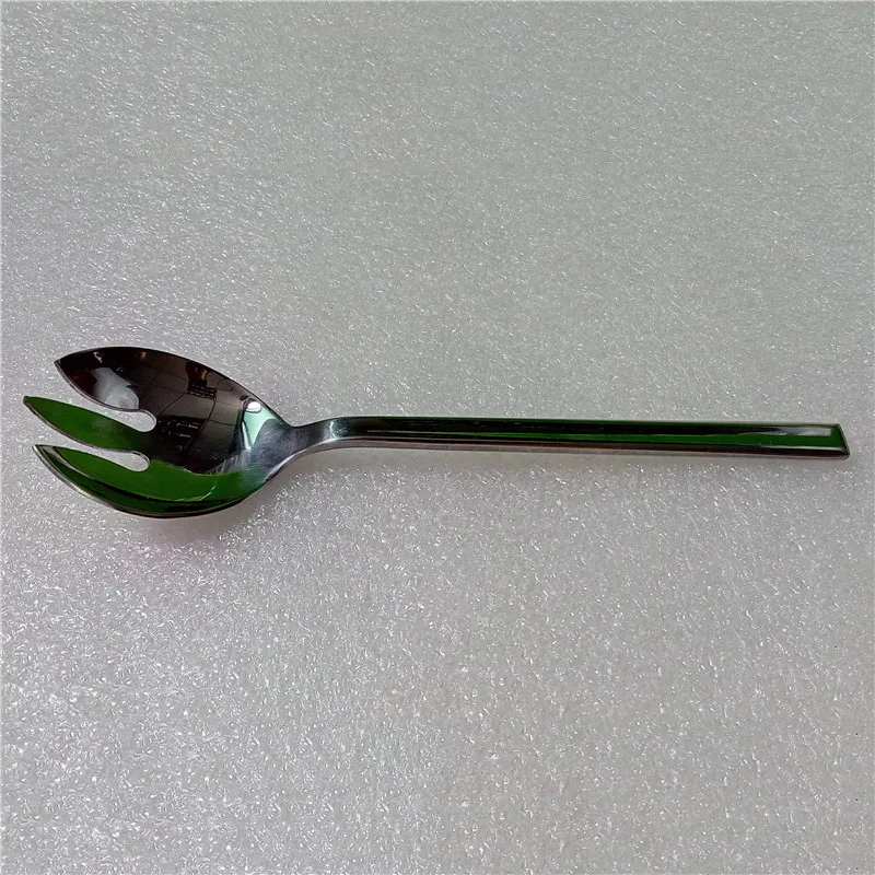 Stainless Steel Western Silver Spork font b Salad b font Spoon Round font b Salad b