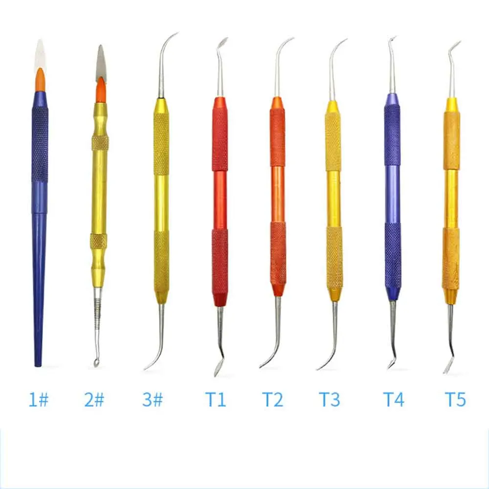 

8 Pcs/set Dental Tooth Technics Wax Tool Engraving Knife Flat Bottom Knife Dental Technician Wax Knife Carving Knife Set