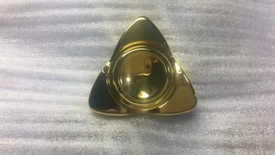 Gold plated copper Новинка, 3 вида стилей, хорошая собака удачи, голова, ручной Спиннер из нержавеющей стали, металлический Спиннер для аутизма и СДВГ, Спиннер - Цвет: Gold plated copper