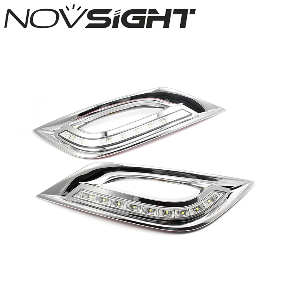 NOVSIGHT 2x дневные ходовые огни светодиодный фонарь для автомобиля ДХО сигнал