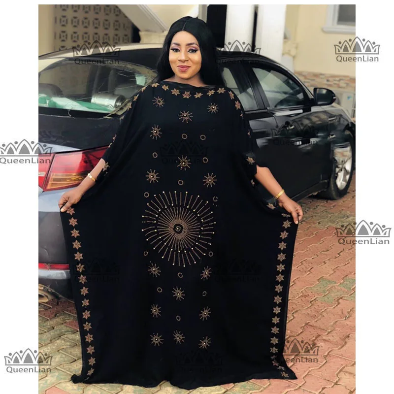 

2019 New African Oversize Chiffon African Loose Design Diamond Length 140cm Wide 115cm (zuan#)