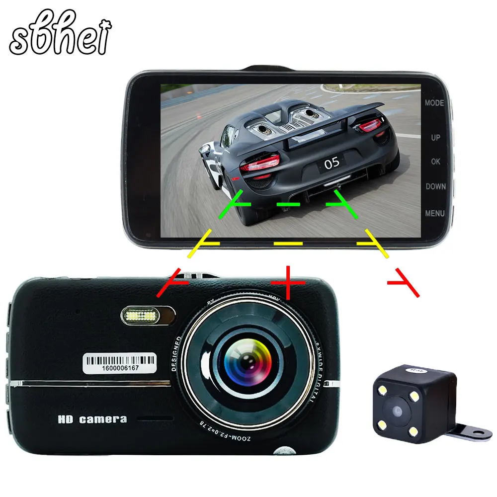 imágenes para 4.0 "Cámara del coche DVR de Doble Lente con LDWS ADAS de visión Trasera soporte Frontal advertencia de Distancia Del Coche Full HD 1080 P coche dvr dashcam imágenes para 4.0 "Cámara del coche DVR de Doble Lente con LDWS ADAS de visión Trasera soporte Frontal advertencia de Distancia Del Coche Full HD 1080 P coche dvr dashcam