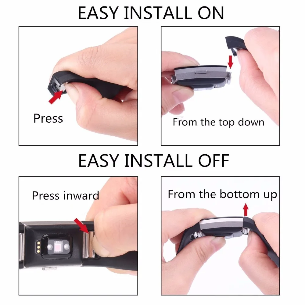 3D Silicone Replacement Straps for Fitbit Charge 2 Band Smart Watch Bracelet Wristband Strap silicone wrist strap,silicone watch strap,silicone watch band,watch strap,fitness tracker strap,smart bracelet strap