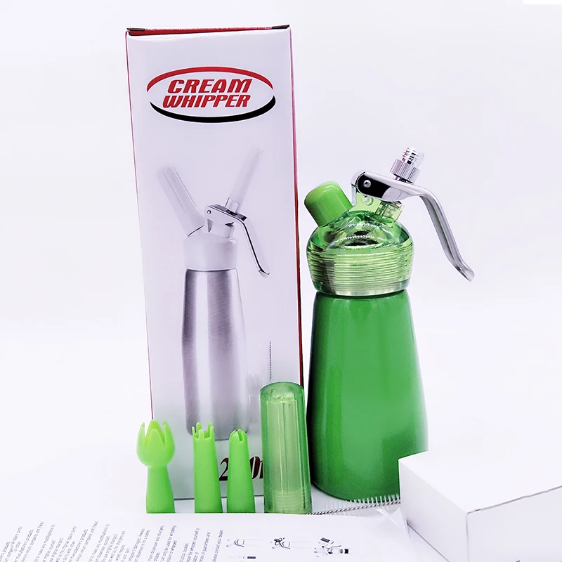 Диспенсер для крема с акриловой головкой 200 мл 3 насадки 1 щетка|cream dispenser|cream