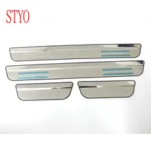 Car Stainless Steel door sill strip car accessories car styling welcome pedal Trim 4pcs For Suzuki Vitara 2015 2016 for suzuki sx4 s cross 2013 2015 2016 2017 stainless door sill strip welcome pedal auto car styling stickers accessories 4 pcs
