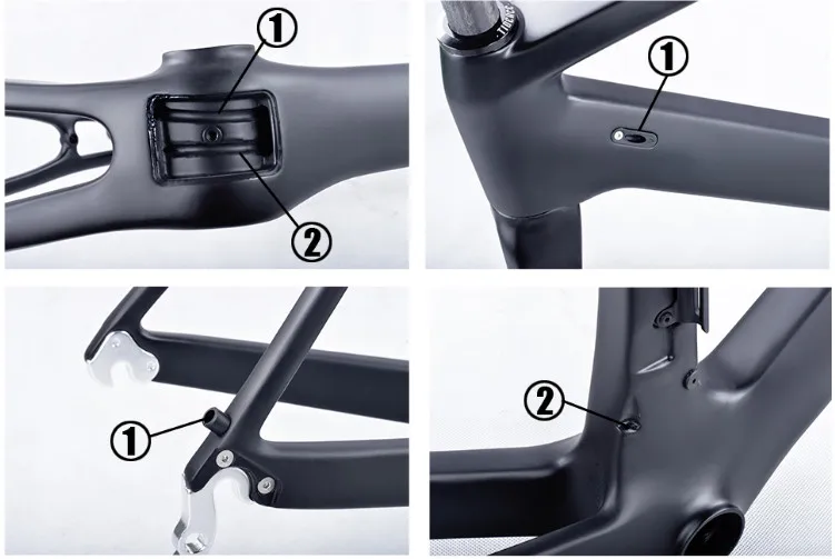 Best 2018 NEW Chinese Carbon Road Frame T800 UD black Aero full carbon fiber road bike frame QR or thru axle 47/51/53cm 7