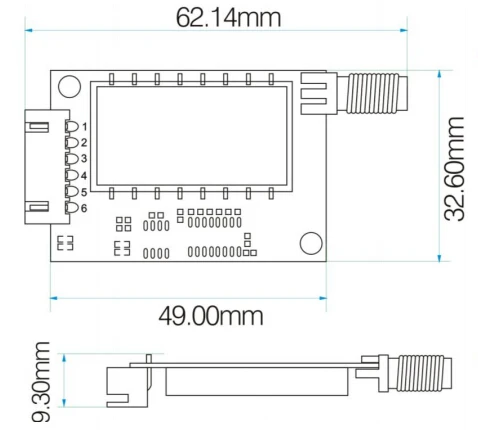 2 шт./лот 4 км 915 мГц 20dBm Lora приемопередатчик данных модуля lora611aes с RS485/RS232/TLL и AES шифрование