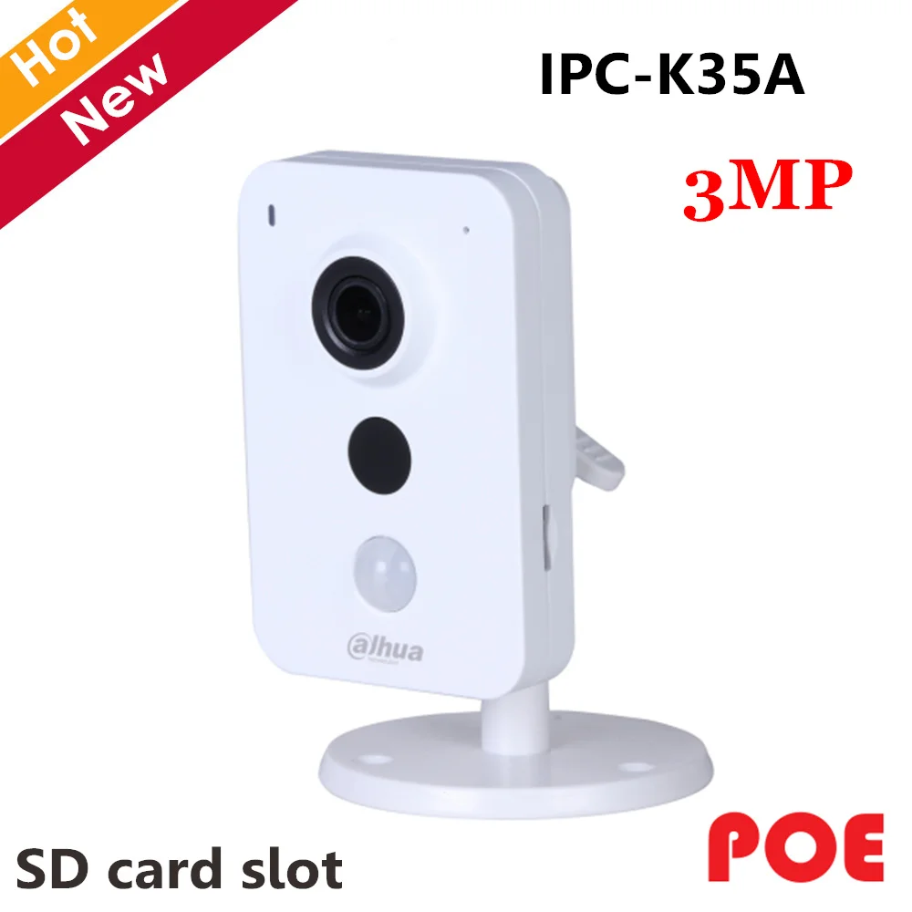 Dahua IPC-K35A 3MP K Серия PoE сетевая камера DC12V ip-камера IR Diatance 10 м поддержка sd-карты и Onvif