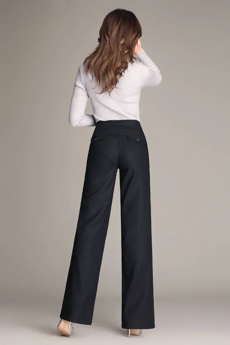 black cargo pants Free Shipping High Quality Women Cotton and Linen Casual Long Pants Female Mother Fashion Leisure Mid Waist Wide Leg Trousers khaki pants