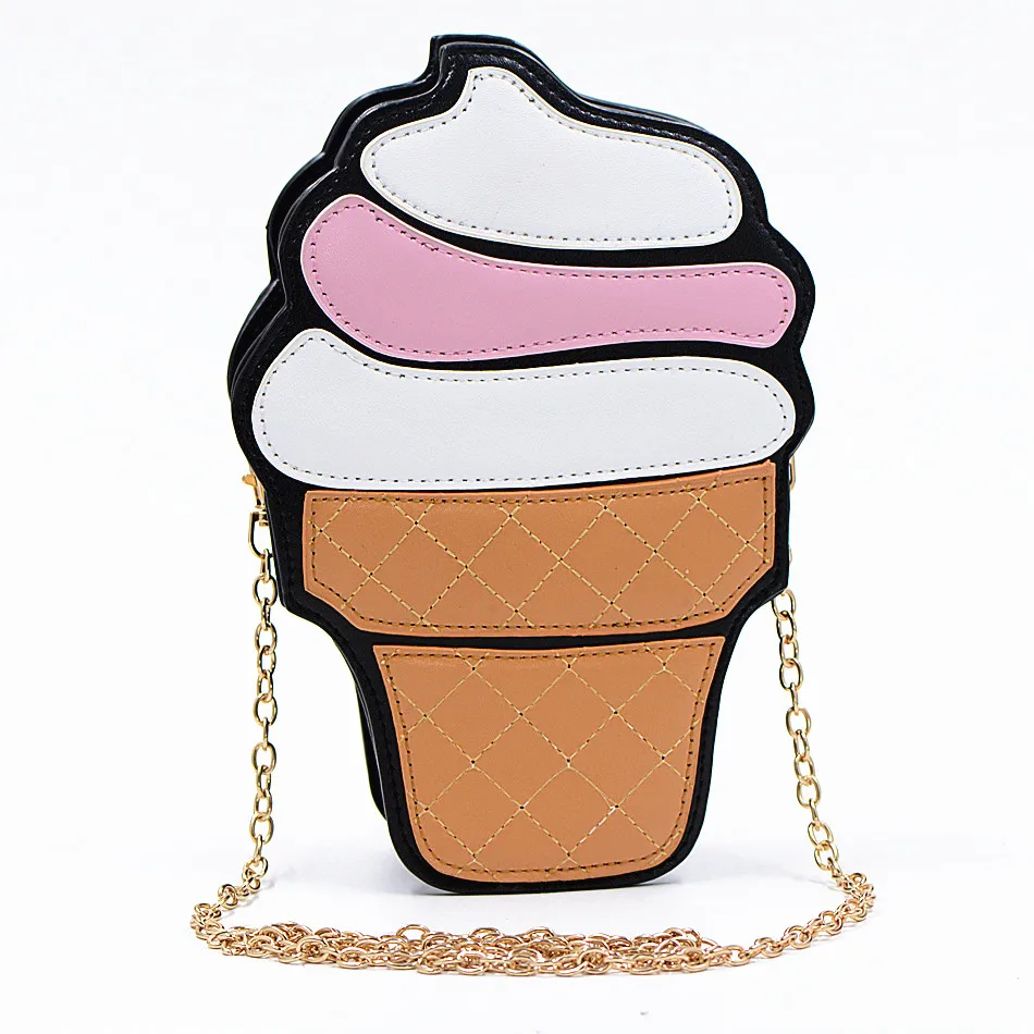 

Cute cupcake pudding bag for kids trendy summer beach bags PU leather handbags purse female mini bag crossbody 2colors bolso