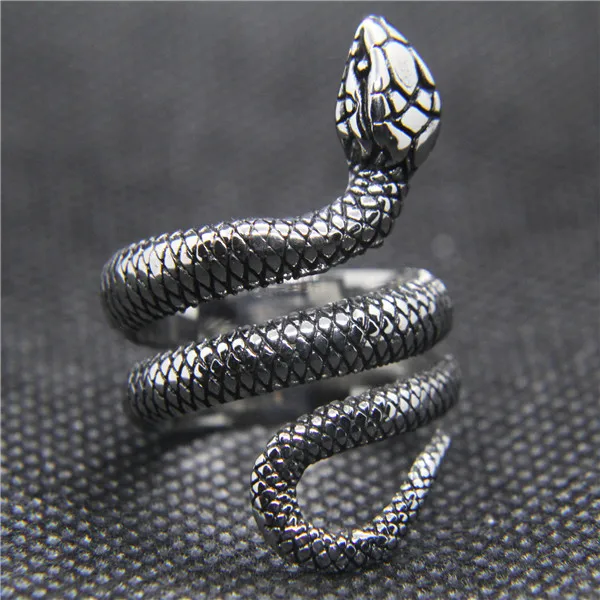 

Fashion Cobra Ring 316L Stainless Steel Hot Mens Punk Cool Snake Ring