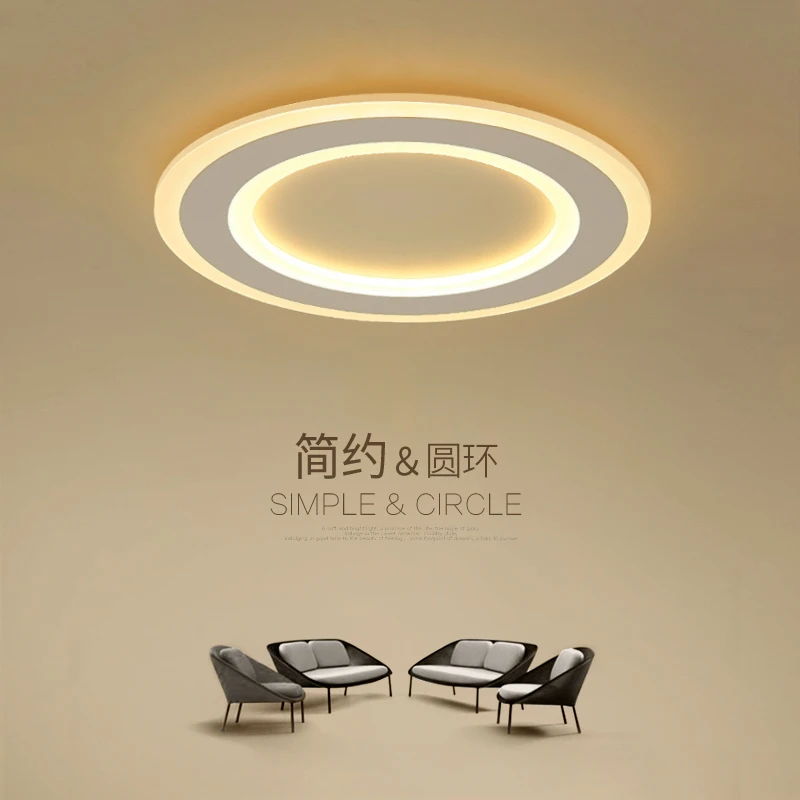 Surface mounted Round Modern led ceiling chandelier for living room dining room bedroom Ultra-thin chandelier lighting Modern