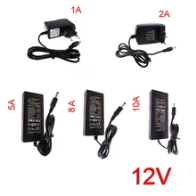 1A 2A EU/US/AU/UK Power adapter supply for led strip input AC110-220V output DC12V cord transformer quality guarantee SR