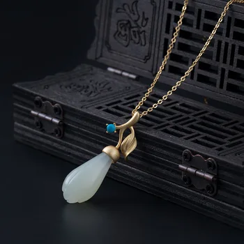 

Magnolia necklace woman chinese ethnic jewelry 925 sterling silver nacklace S925 silver Jewelry Clavicle chain pendant charms