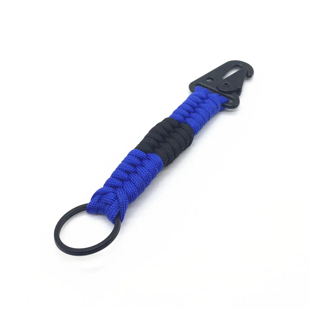 

blue Paracord keychain chick buckle survival Brazilian jiu-jitsu ribbon Belt keychain