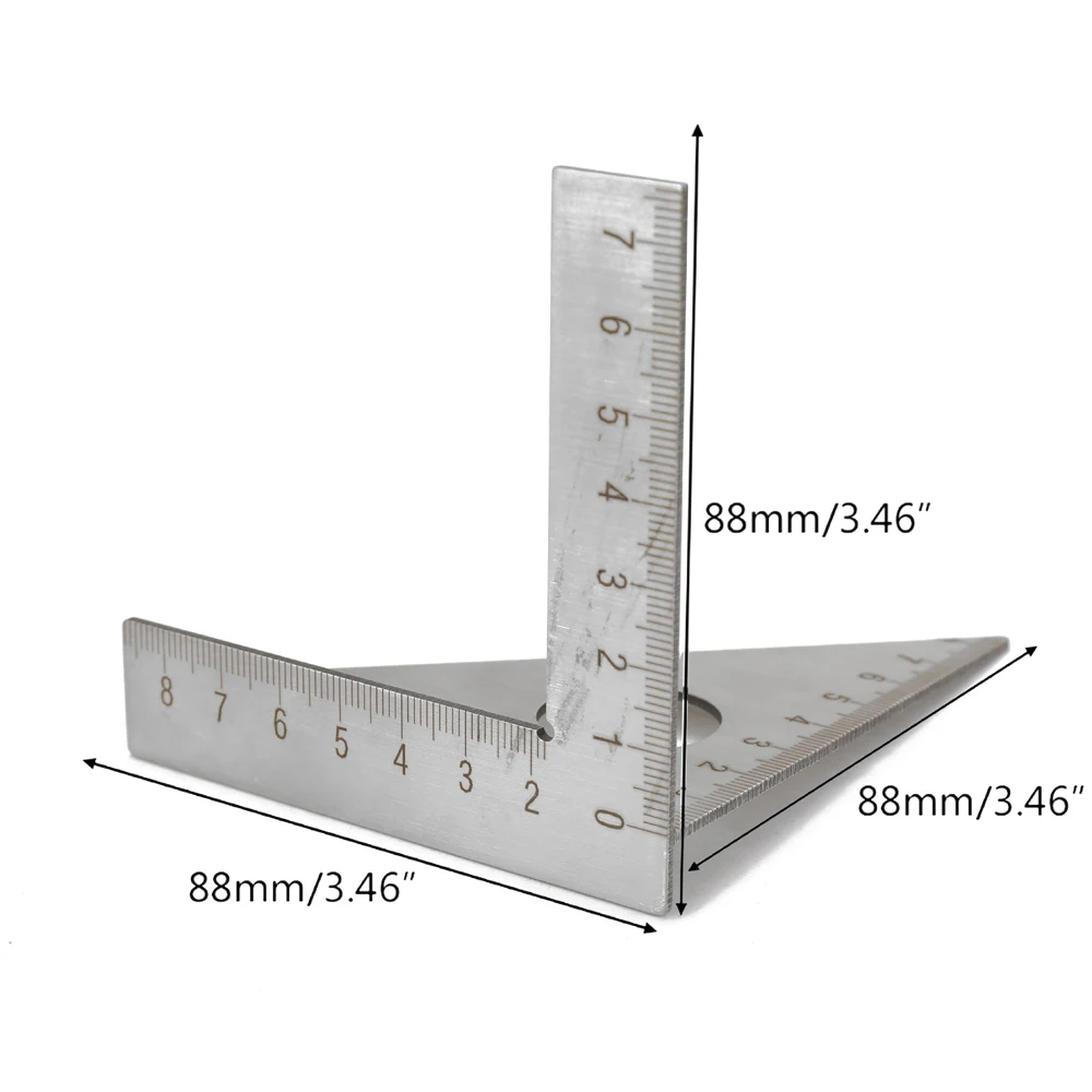 45 градусов 90 градусов линейка из нержавеющей стали квадратная ...