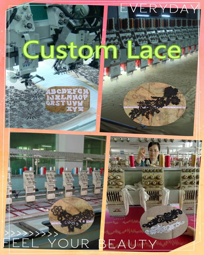 

Personality customization lace bridal lace various color polyester and cotton cloth applique collar flowers