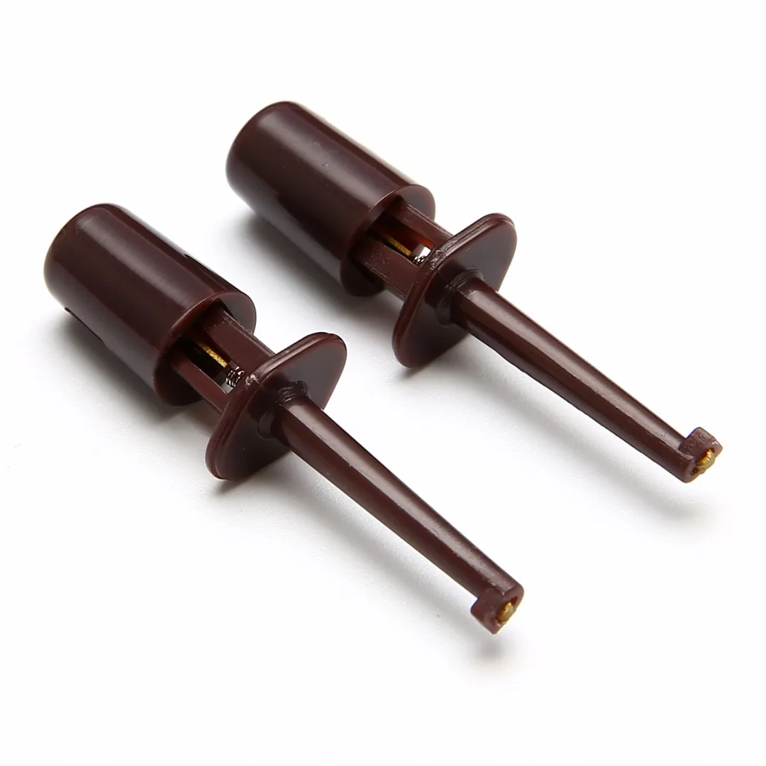 10pcs 5 Colors Multimeter Wire Lead Single Test Hook Clip Electronic Mini Test Probe Set Testing Accessories