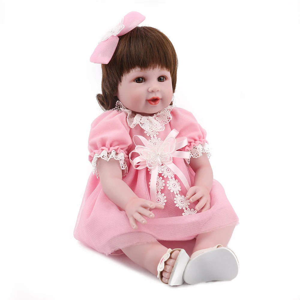 KAYDORA 55 см силиконовые куклы Reborn Baby с тканью для тела Забавные игрушки Детские куклы Reborn для девочек продвижение длинные волосы